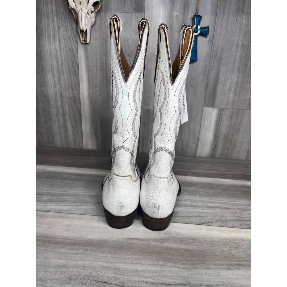 Idyllwind Colt Western Boots Womens 9B White Cracked Leather Snip Toe BIDLSP20P4 - Picture 4 of 6